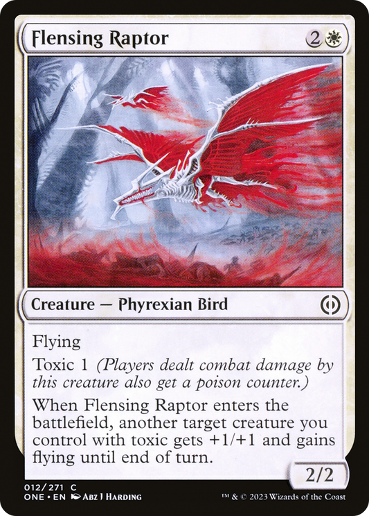 Flensing Raptor (ONE-012) - Phyrexia: All Will Be One Foil