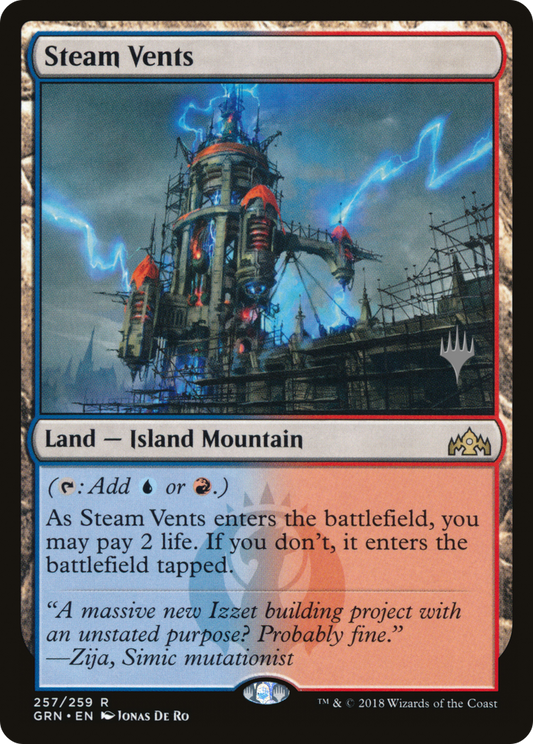 Steam Vents (PGRN-257P) - Guilds of Ravnica Promos Foil