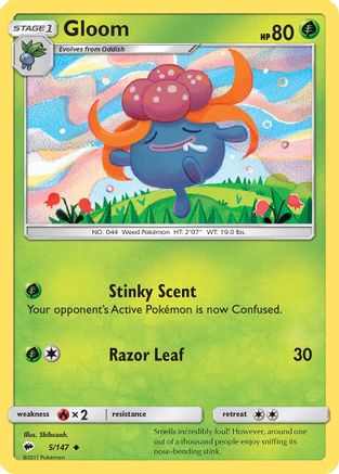Gloom (5/147) - SM  Burning Shadows Reverse Holofoil - Uncommon