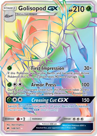 Golisopod GX (Secret) 148 - SM  Burning Shadows Holofoil - Secret Rare