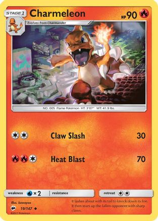 Charmeleon - 019/147 - SM  Burning Shadows Normal - Uncommon