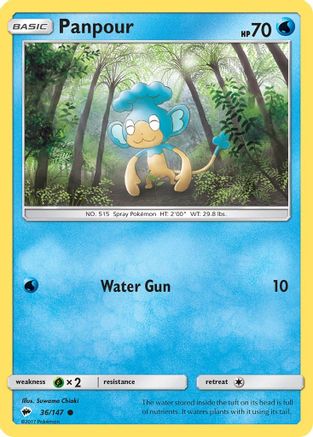 Panpour (36/147) - SM  Burning Shadows Reverse Holofoil - Common