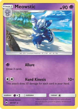 Meowstic (60/147) - SM  Burning Shadows  - Rare