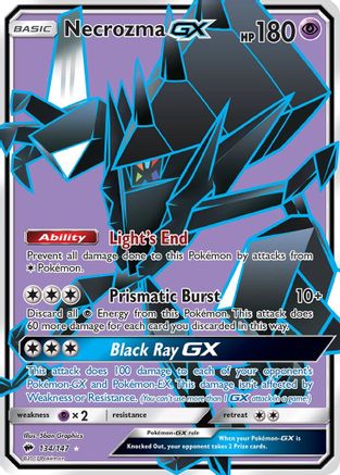 Necrozma GX (Full Art) (134/147) - SM  Burning Shadows Holofoil - Ultra Rare