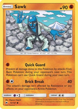 Sawk 72/147 - Burning Shadows Reverse Holofoil