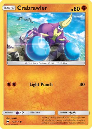 Crabrawler 73/147 - Burning Shadows Reverse Holofoil