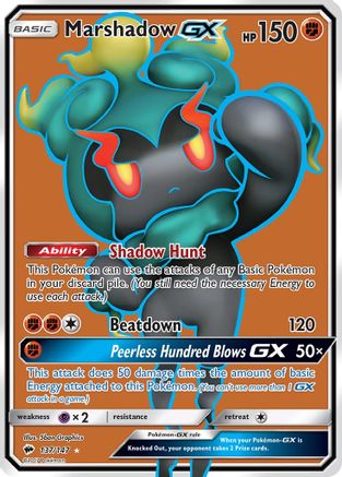 Marshadow GX (Full Art) (137/147) - SM  Burning Shadows Holofoil - Ultra Rare