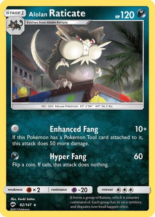 Alolan Raticate (82/147) - SM  Burning Shadows  - Rare