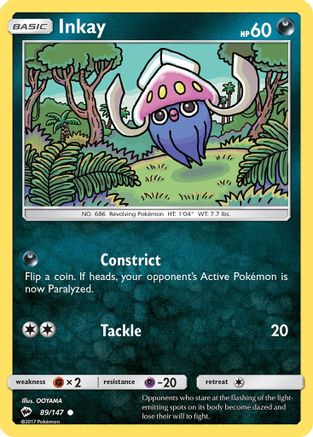 Inkay (89/147) - SM  Burning Shadows  - Common