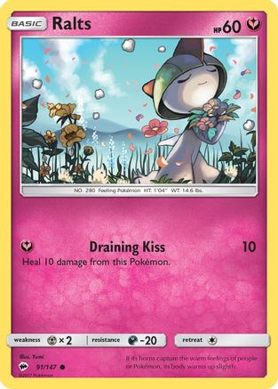 Ralts 91/147 - Burning Shadows Reverse Holofoil