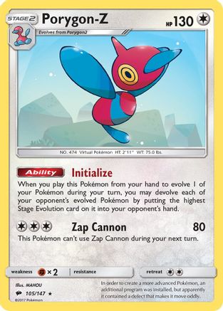 Porygon-Z 105/147 - Burning Shadows Holofoil