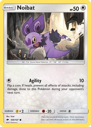 Noibat (109/147) - SM  Burning Shadows Reverse Holofoil - Common
