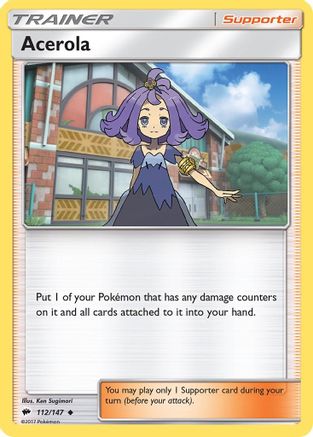 Acerola (112/147) - SM  Burning Shadows Reverse Holofoil - Uncommon