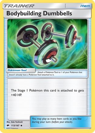 Bodybuilding Dumbbells (113/147) - SM  Burning Shadows Reverse Holofoil - Uncommon