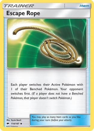 Escape Rope 114/147 - SM  Burning Shadows Normal - Uncommon