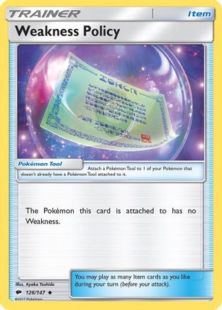 Weakness Policy (126/147) - SM  Burning Shadows Reverse Holofoil - Uncommon