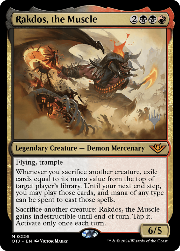 Rakdos, the Muscle (POTJ-226P) - Outlaws of Thunder Junction Promos