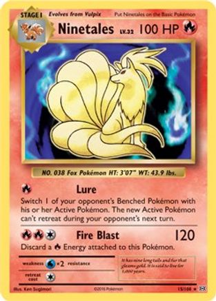 Ninetales 015/108 - Deck Exclusives Normal - Rare