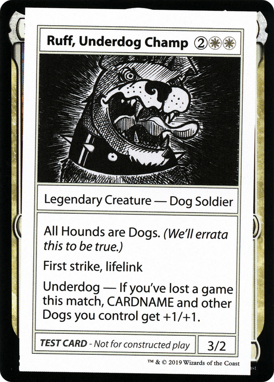 Ruff, Underdog Champ (CMB2-010) - Mystery Booster Playtest Cards 2021