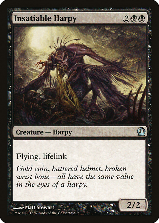 Insatiable Harpy (THS-092) - Theros Foil