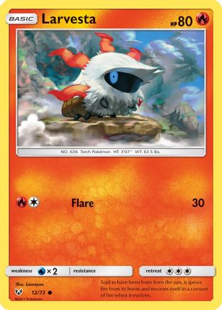 Larvesta (12/73) - Shining Legends  - Common