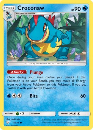Croconaw (19/73) - Shining Legends  - Common