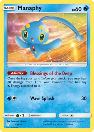 Manaphy (25/73) - Shining Legends Holofoil - Holo Rare