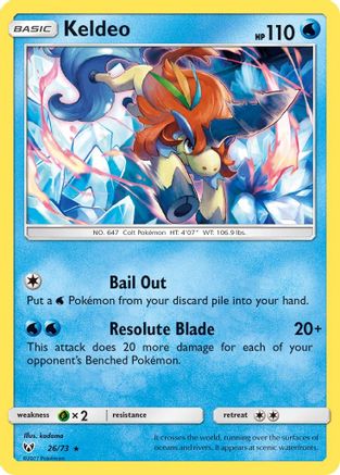 Keldeo (26/73) - Shining Legends Holofoil - Holo Rare