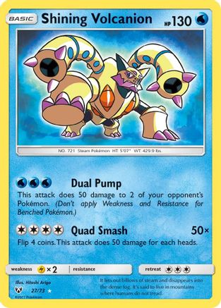 Shining Volcanion (27/73) - Shining Legends Holofoil - Shiny Holo Rare