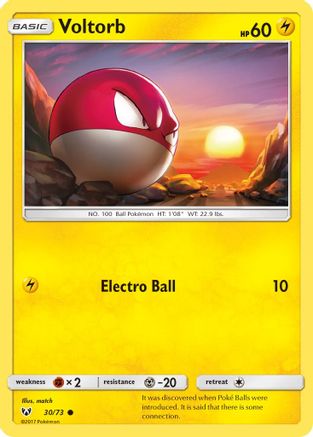 Voltorb (30/73) - Shining Legends  - Common