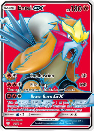 Entei GX (Full Art) 071/73 - Shining Legends Holofoil - Ultra Rare