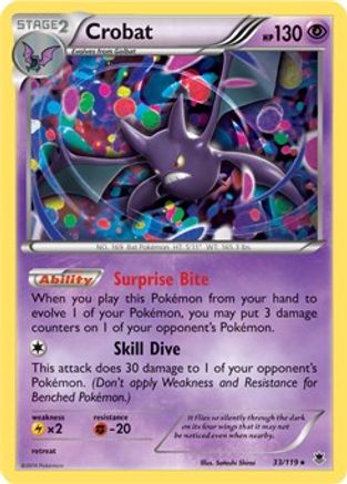 Crobat - 33/119 (Cosmos Holo) 33 - Miscellaneous Cards & Products Holofoil