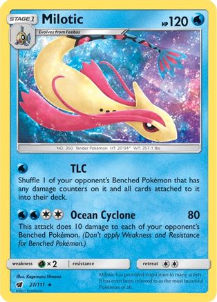 Milotic (27/111) - SM  Crimson Invasion Reverse Holofoil - Holo Rare