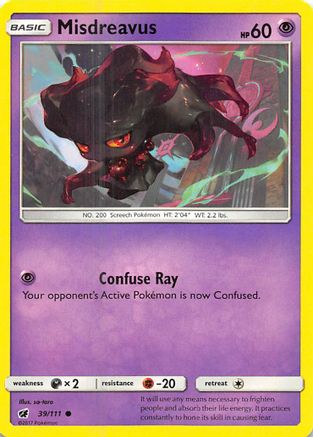 Misdreavus (39/111) - SM  Crimson Invasion  - Common