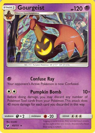 Gourgeist (45/111) - SM  Crimson Invasion Reverse Holofoil - Rare
