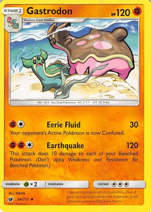 Gastrodon 054/111 - SM  Crimson Invasion Reverse Holofoil - Uncommon
