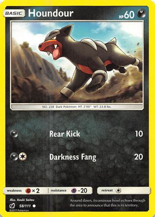 Houndour (58/111) - SM  Crimson Invasion Reverse Holofoil - Common