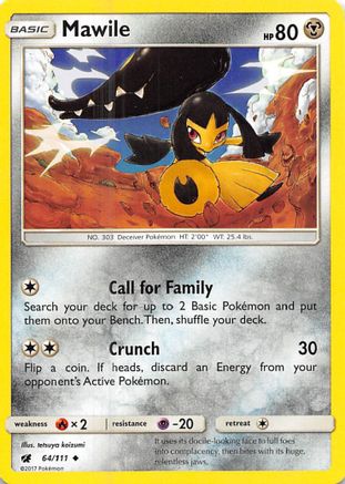 Mawile (64/111) - SM  Crimson Invasion Reverse Holofoil - Uncommon