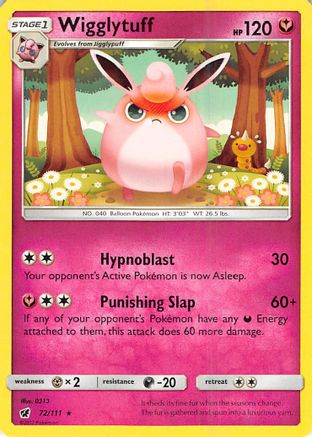 Wigglytuff - 072/111 - SM  Crimson Invasion Reverse Holofoil