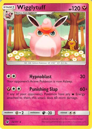 Wigglytuff (72/111) - SM  Crimson Invasion Reverse Holofoil - Rare