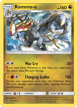 Kommo-o 77/111 - Crimson Invasion Reverse Holofoil