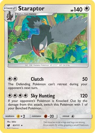 Staraptor - 083/111 - SM  Crimson Invasion Normal