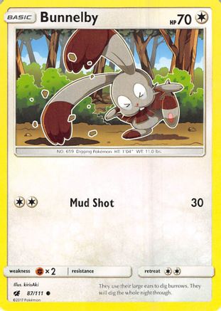 Bunnelby (87/111) - SM  Crimson Invasion  - Common
