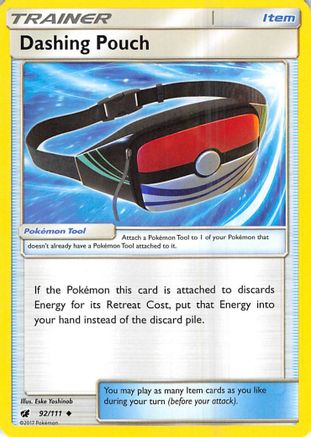 Dashing Pouch (92/111) - SM  Crimson Invasion Reverse Holofoil - Uncommon