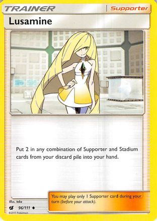 Lusamine (96/111) - SM  Crimson Invasion Reverse Holofoil - Uncommon