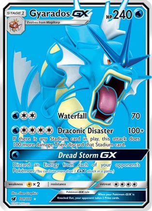 Gyarados GX (Full Art) (101/111) - SM  Crimson Invasion Holofoil - Ultra Rare