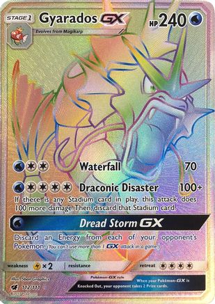 Gyarados GX (Secret) (112/111) - SM  Crimson Invasion Holofoil - Secret Rare