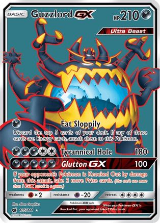 Guzzlord GX (Full Art) (105/111) - SM  Crimson Invasion Holofoil - Ultra Rare