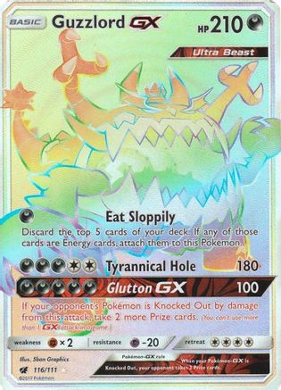 Guzzlord GX (Secret) (116/111) - SM  Crimson Invasion Holofoil - Secret Rare