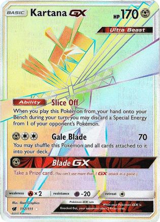 Kartana GX (Secret) (117/111) - SM  Crimson Invasion Holofoil - Secret Rare